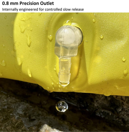 12+ Hours Slow Release Ring-Style Tree Watering Bag - 15 Gallon Watering Ring for Trees, Discipline Essentials (2 Pack, Blue/Yellow)