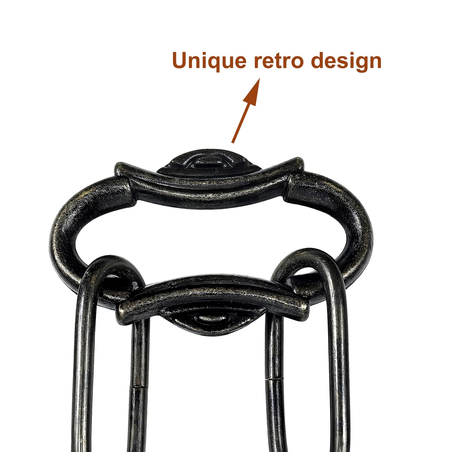 6 Ft Lighting Chain with Connection Locks for Hanging Lamp, Chandelier, Pendant, Lantern, Swag Lamp, Plant/Flower/Fruit Basket, Light Fixture Chain (Dark Bronze)