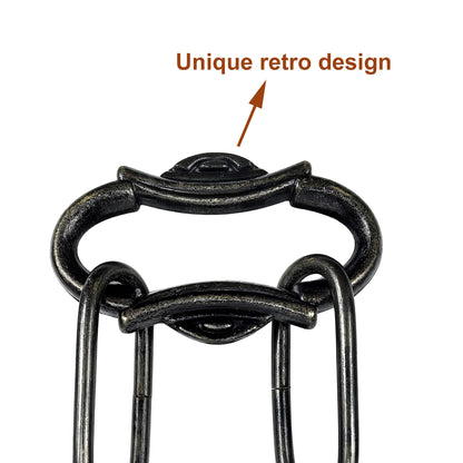 6 Ft Lighting Chain with Connection Locks for Hanging Lamp, Chandelier, Pendant, Lantern, Swag Lamp, Plant/Flower/Fruit Basket, Light Fixture Chain (Dark Bronze)