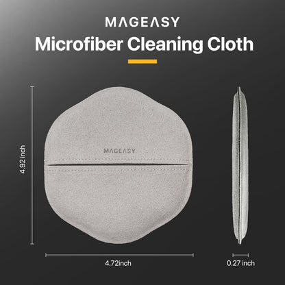 MAGEASY Microfiber Cleaning Cloth for Electronics, iPhone iPad MacBook, Car Screen Cleaner, Keyboards, Eye Glasses, Camera Lens Wipes - No Lint & Streak Free Thick Polishing Cloth Reusable