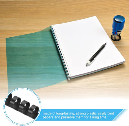 PATIKIL 28mm (1-1/8") Plastic Binding Combs, 50 Pcs 21 Rings Comb Binding Spines 240 Sheet Capacity Letter Size for Binding Paper Sheets Notebook Calendar Picture Album, Blue