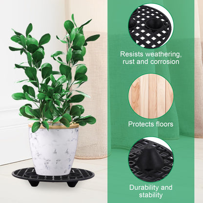 HNBun 18 PCS Plant Level Pot Elevator, 20 cm / 8 Inch Plant Riser Holder Plastic Floor Protector Plant Trivet, Plant Stand Indoor Outdoor for Prevent Rot and Damage on Patio & Deck
