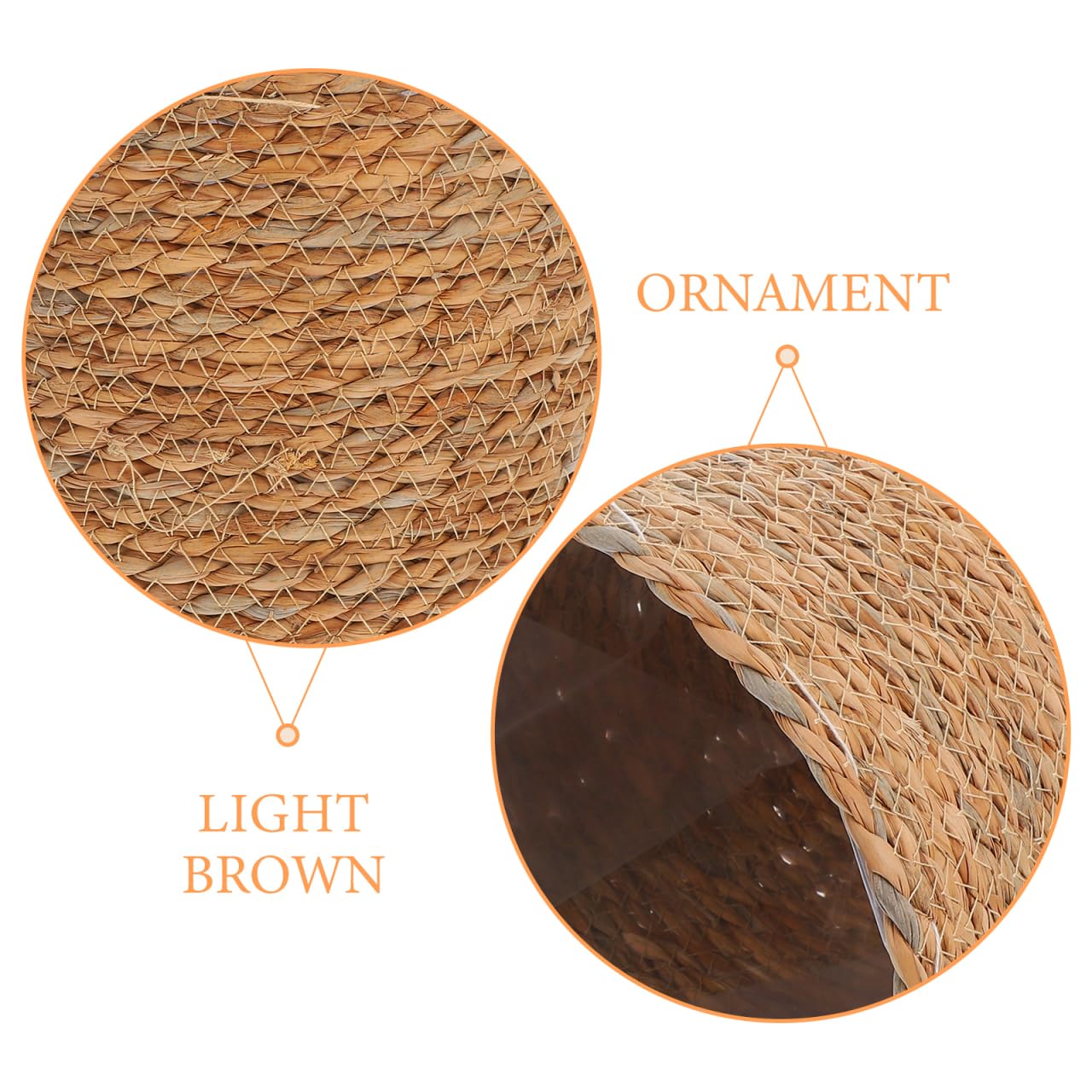 SUPVOX 2pcs Woven Plant Basket with Plastic Liner, Rattan Flower Pot Cover for Indoor Plants - Boho Farmhouse Home Decor