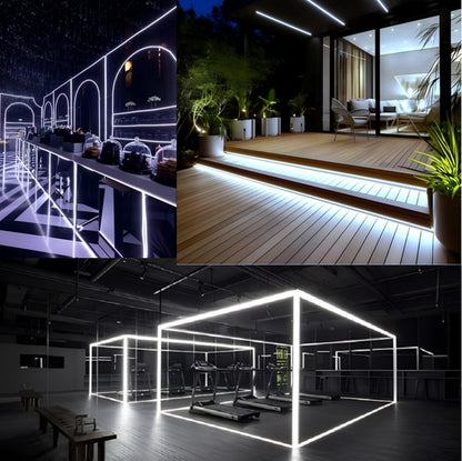 FORT LED Neon Rope Lights 50FT Cool White Flexible Waterproof AC 110V PVC Neon Strip Lighting Model neon-50FT-W