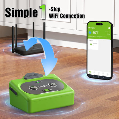 RAINPOINT Direct WiFi Automatic Plant Waterer System,APP Control WiFi-Enable Smart Indoor Drip Irrigation Kit,Rechargeable Battery Backup Local Storage Push&Email Notification Water 10-15 Plants