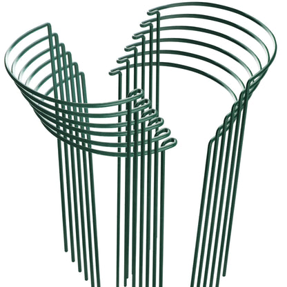 HiGift 12 Pack Plant Stakes for Indoor Plants, Metal Garden Peony Support Cages, Outdoor Plant Supports Ring Prop, Large Plant Stake for Hydrangea,Rose,Flower,Vine,Potted Plants (10" W x 15.8" H)