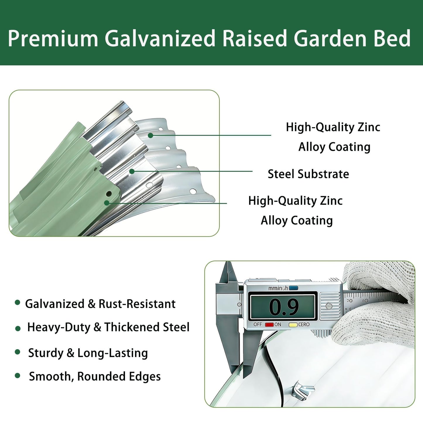 Gartist 2 Pack Raised Garden Bed Kits, 4x2x1FT Green Oval Galvanized Outdoor Planter Beds, Easy Assembly Metal Raised Bed for Vegetables, Flowers & Herbs