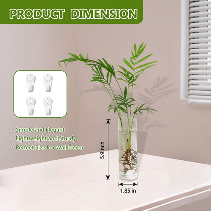 Vumdua 4 Pack Glass Planters, Clear, 5.9 in H x 1.85 in D, Suitable for Most Water Plants, Perfect for DIY Propagation Station, Easy to Install, Elegant and Functional
