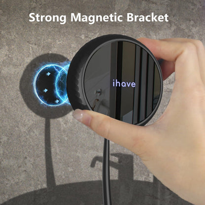 iHave Toothbrush Sanitizer Holder: Auto-Cycle UV Disinfection & Magnetic Wall-Mount for Manual & Electric Brushes | Portable Toothbrush Holders for Home & Apartment,Bathroom Decor & Travel Essential
