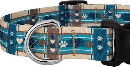 Country Brook Petz - Puppy Picnic Everyday Dog Collar and Leash - Plaid and Argyle Collection Featuring Charming Designs (1/2 Inch, Extra Small)