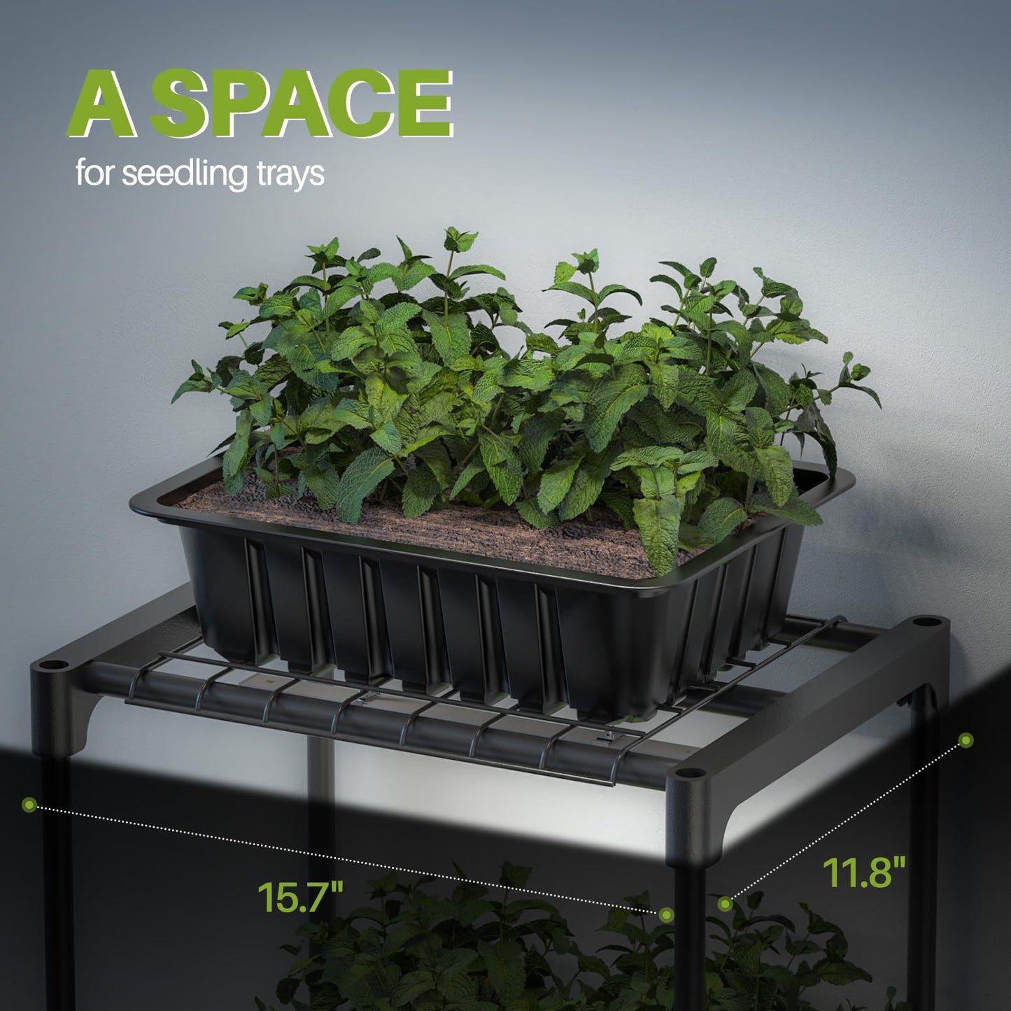 Inzlume Indoor Greenhouse with Grow Light, Mini Greenhouse with 4 Pack 36W Grow Lights for Indoor Plant, Seed Start, Seedling, Seed Trays, 11.8" W x 15.7" L x 59" H