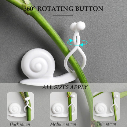 Plant Climbing Wall Fixture Clips,50PCS Self-Adhesive Plant Wall Clips,Garden Climbing Vines Fixing Clip,Invisible Fixing Hook,Reusable Pothos Plant Fixer for Indoor Outdoor Decoration(Clear,20)