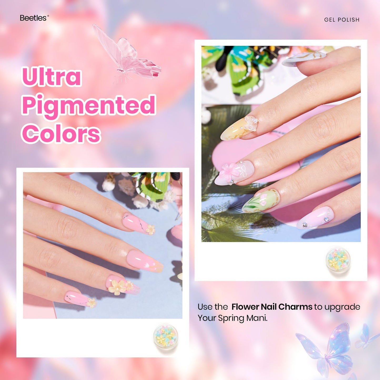 Beetles Cat Eye Gel Polish Set - 24Pcs 20 Colors Glitter Dark Color Changing Gel Nail Polish Kit with Base Gel Glossy Matte Top Coat Soak off UV DIY Nail Art Salon Ombre Black Nails Gift
