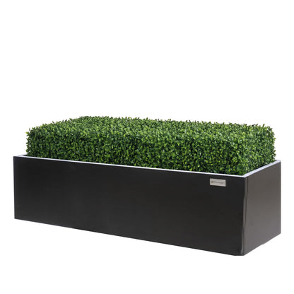 NatraHedge (44" Lx 15" W x 15" H (Black- Aluminum) Hampton Classic Wooden Planter Box Indoor and Outdoor Rectangular Garden Planter Use for Patio, Yard, Greenhouse, Vegatable, Flowers, and Herb