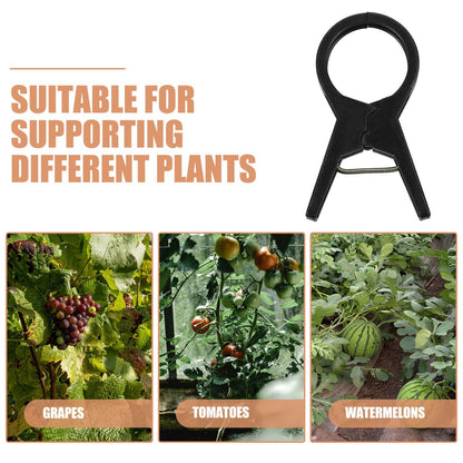 BESPORTBLE Tie the Vine Clip 100Pcs Black Plastic Garden Clips for Tomato and Cucumber Support Durable Plant Ties for Climbing Vines Versatile Trellis and Netting Solution