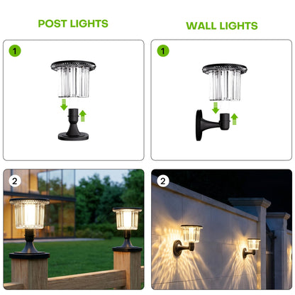 WERRMTH Super Bright Solar Pathway Lights 6 Pack, Adjustable Warm & Cold Solar Lights Outdoor Waterproof IP65, Auto On/Off, Outdoor Decor Light for Garden,Landscape,Path,Yard,Patio,Driveway