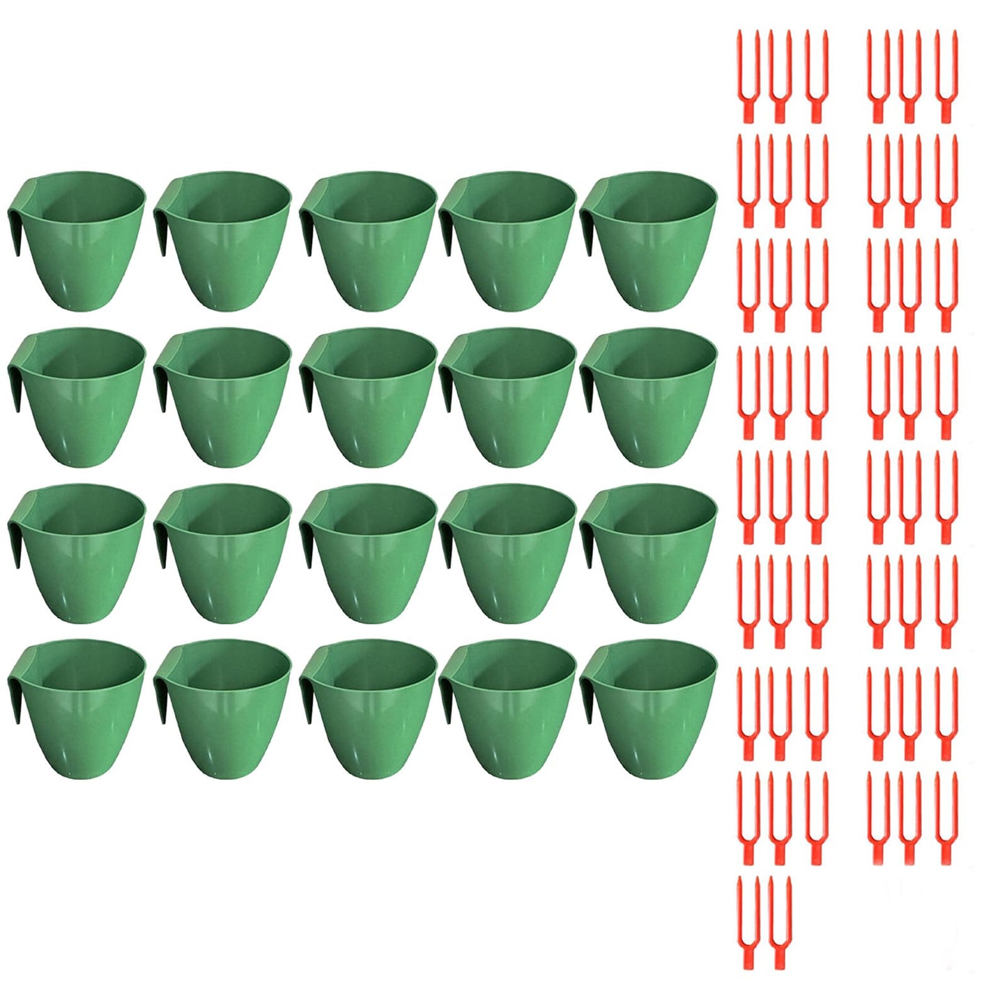 Strawberry Propagation Cups with Runner Forks Breathable Nursery Pots for Root Rot, Food Grade Greenhouse Seedling Cups for Balcony and Garden