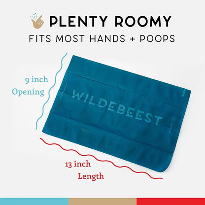 Wildebeest Compostable Dog Poop Bags | Thick, Unscented & Leakproof Dog Waste Bags | ASTM D6400 Compliant | Fit Any Poop Bag Holder – 8 Heavy Duty Eco-Friendly Poop Bag Rolls (120 Bags)