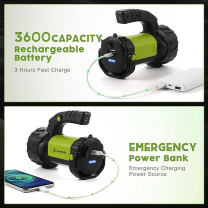 AlpsWolf Camping Lantern Rechargeable, LED Flashlight Spotlight Lantern with 800LM, 3600 mAh, Strap Included Portable Bright Camping Light for Emergency, Outdoor Hiking, Power Outages