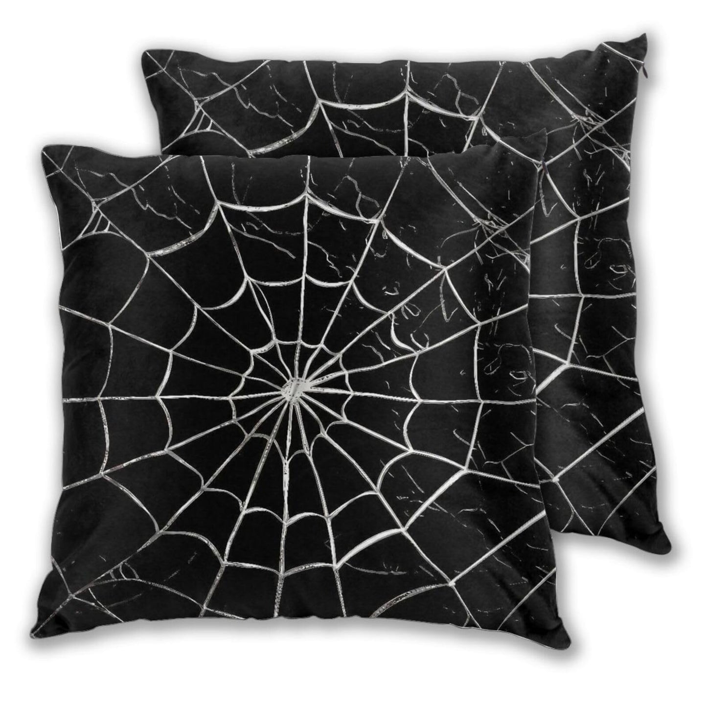 Jbofyee Black and White Spider Web Throw Pillow Cover 20x20 Inch Halloween Spiderweb Decorative Pillow Cases Soft Throw Pillows for Living Room Bedroom Sofa Couch Cushion Cover Set of 2