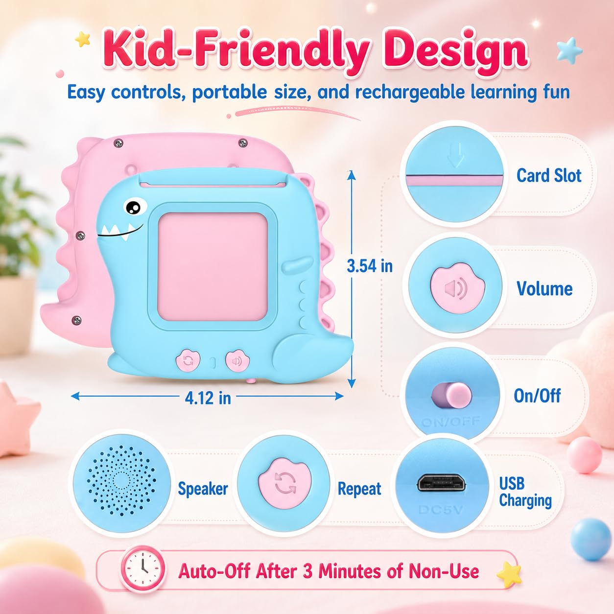Winbaby Talking Flash Cards for Toddlers 1-5 Years – Montessori Educational Early Learning & Sensory Speech Therapy Toy with 336 Sight Words for Preschool Boys & Girls
