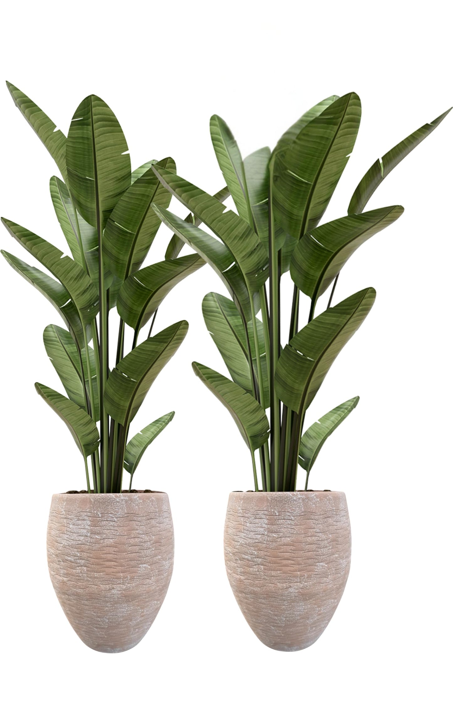 Ludu Washed Terracotta Modern Handmade Metal Indoor Planter with Textured Wave Design and Anti-Scratch Pads, Rust-Resistant Finish for Outdoor Use, Sustainable Non-Plastic Pot Recyclable Metal Vase