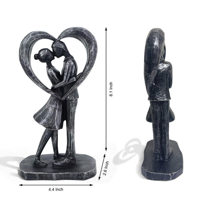 GZVDYG Room Decor Love Figurines, Black Home Décor Accents, Aesthetic Statue Knick Knacks for Bedroom, Living Room, Desk, Coffee Table, Bookshelf, Wedding Anniversary Engagement Gifts for Couples