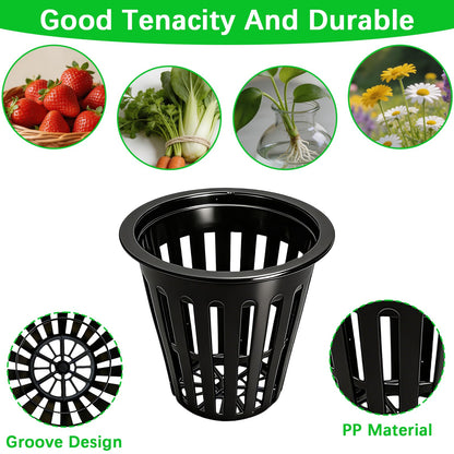 KoMvzyl 200PCS 2 inch Net Pots,Hydroponics Cup, Net Cups for Indoor or Outdoor Growing