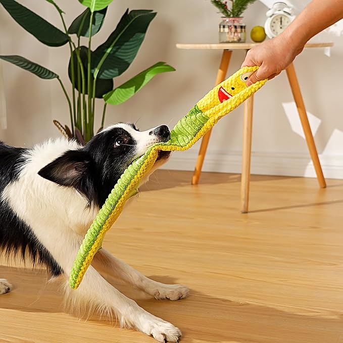Sedioso Dog Toy Pack for Large Dogs, (3-Pack) Stuffless Dog Toys for Aggressive Chewers, Extra Long Durable Squeaky Dog Toy, Dog Puzzle Toy for Small, Middle, Large Breed