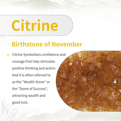 TUMBEELLUWA Natural Citrine Crystal Cluster Geode Raw Crystals and Healing Stones Mineral Specimen Rock Collection Display Decor for Home, 401-500 g