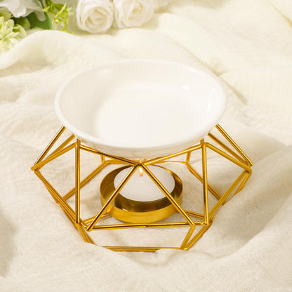 4 Pcs Romantic Essential Oil Burner Black Metal Wax Melt Bird Nest Style Tealight Wax Warmer Delicate Tealight Candle Holder Candle Tart Burne Home Wedding Decoration