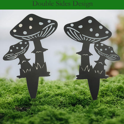 AJHXZMFC Decorative Garden Stakes， Fairy Garden Stakes, Butterfly Fairy Stakes for Weather Resistant Black Metal Outdoor Decorative Art for Women Gift (Matte Black, 6P-C)
