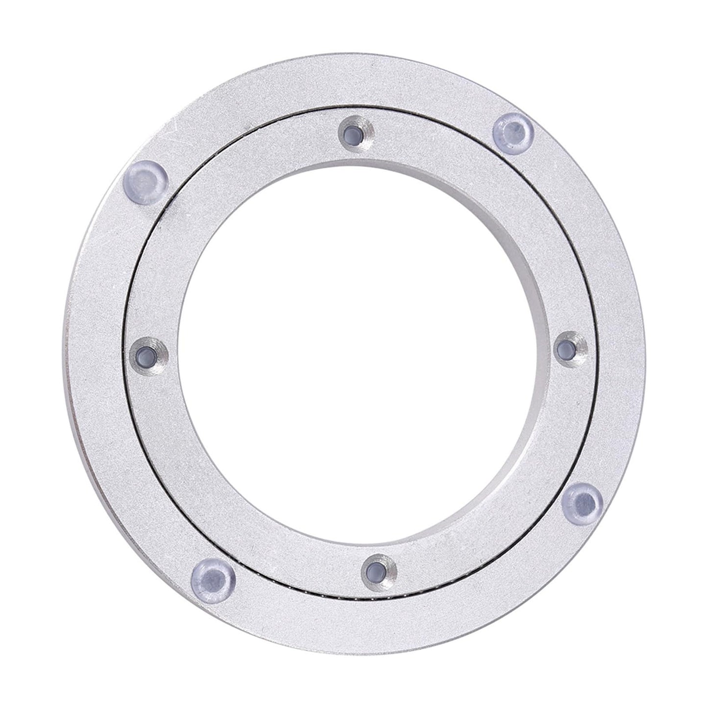 Heavy Duty Aluminium Alloy Rotating Bearing Plate, Round Table Turntable for Dining Cake Display TV Stand, Smooth Swivel Base with Pre Drilled Holes for Easy Mounting (8 inches*H8.5MM)