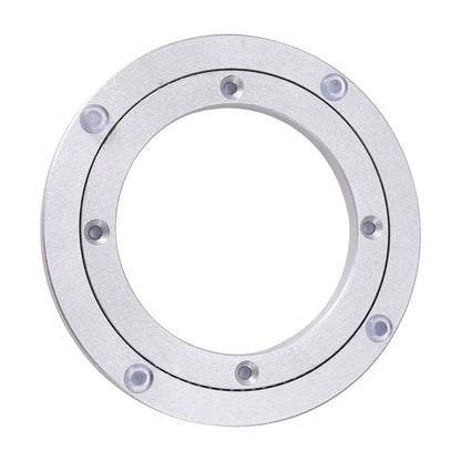 Heavy Duty Aluminium Alloy Rotating Bearing Plate, Round Table Turntable for Dining Cake Display TV Stand, Smooth Swivel Base with Pre Drilled Holes for Easy Mounting (8 inches*H8.5MM)