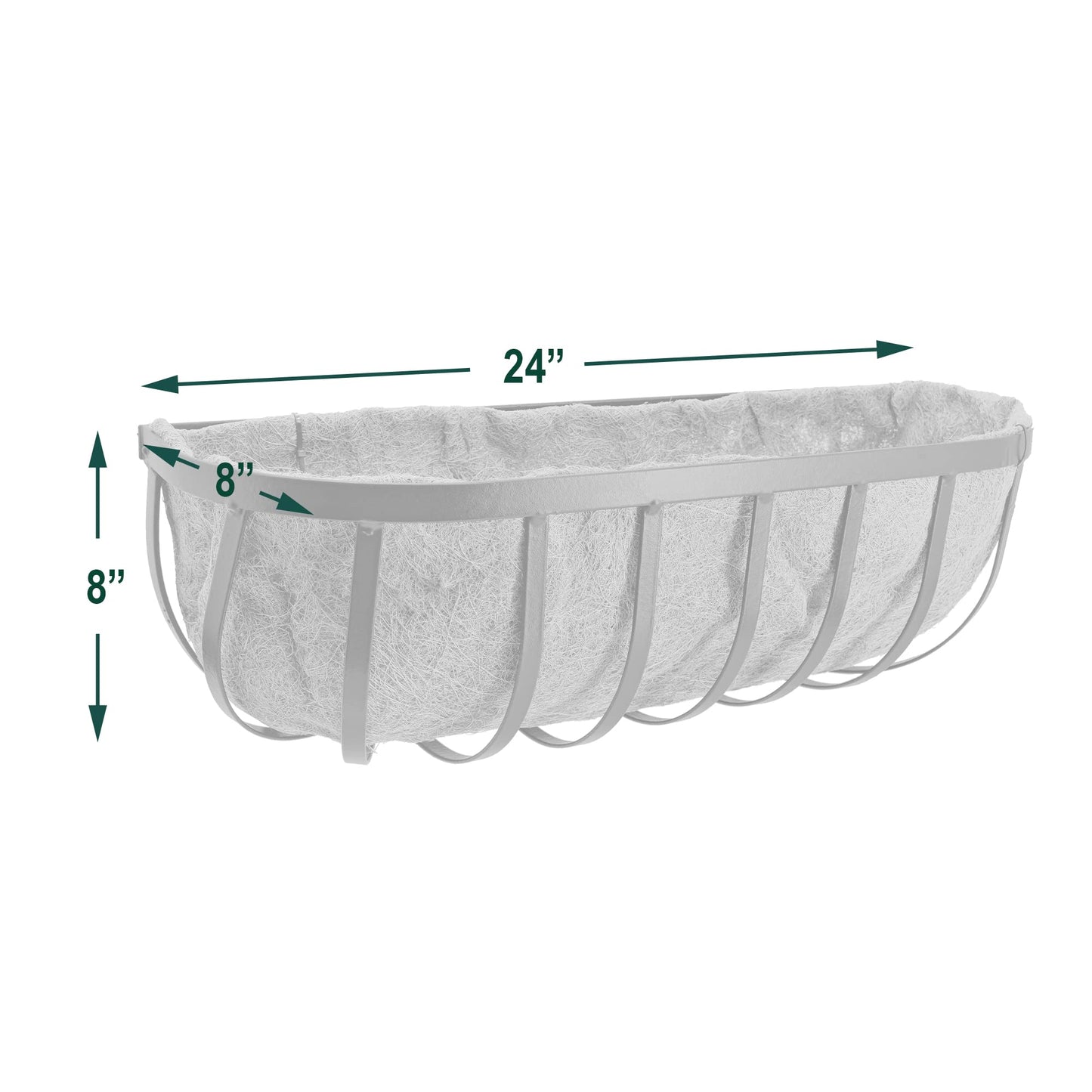 Arcadia Garden Products 1529 Solstice Series Wall Trough Planter, 24-Inch