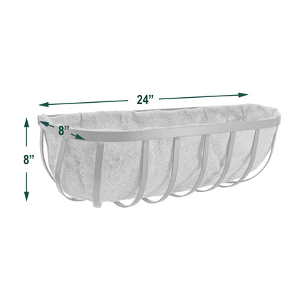 Arcadia Garden Products 1529 Solstice Series Wall Trough Planter, 24-Inch