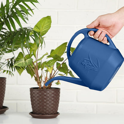 ZXJ Plant Watering Can - for Indoor and Outdoor Home Garden Plants - with Long Spout - Blue - 1/2 Gallon