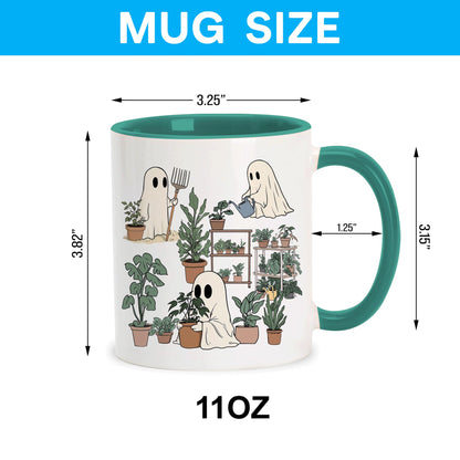 Hyturtle Cute Ghost Plant Mug Gifts For Plant Lovers on Birthday, Halloween