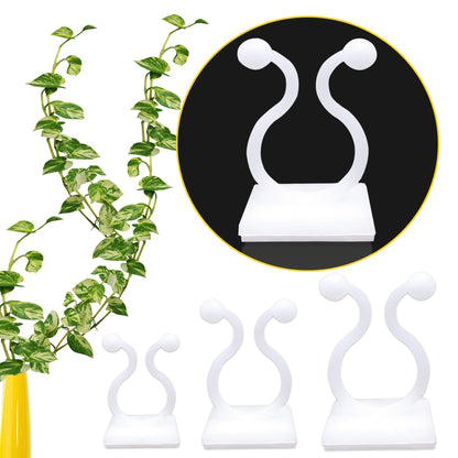 Lasyman Plant Clips-Plant Climbing Wall Fixture Clips 110PCS, Invisible Clips For Climbing Plants，Self-Adhesive plant wall clips For Plant Support, Sticky Plant Fixture Clips Plant Holder For Pothos
