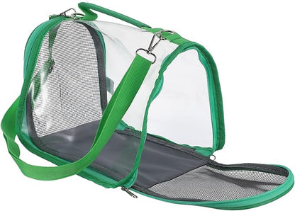 VILLCASE Portable Bird Travel Cage Carrier for Small Birds Budgie Parrot Lightweight Green Compact Outdoor Transport Bag