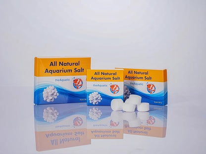 Premium Aquarium Salt, Aquarium Salt Freshwater Tablets for Aquarium Water Treatments Essential Supplies (9 Tablets)