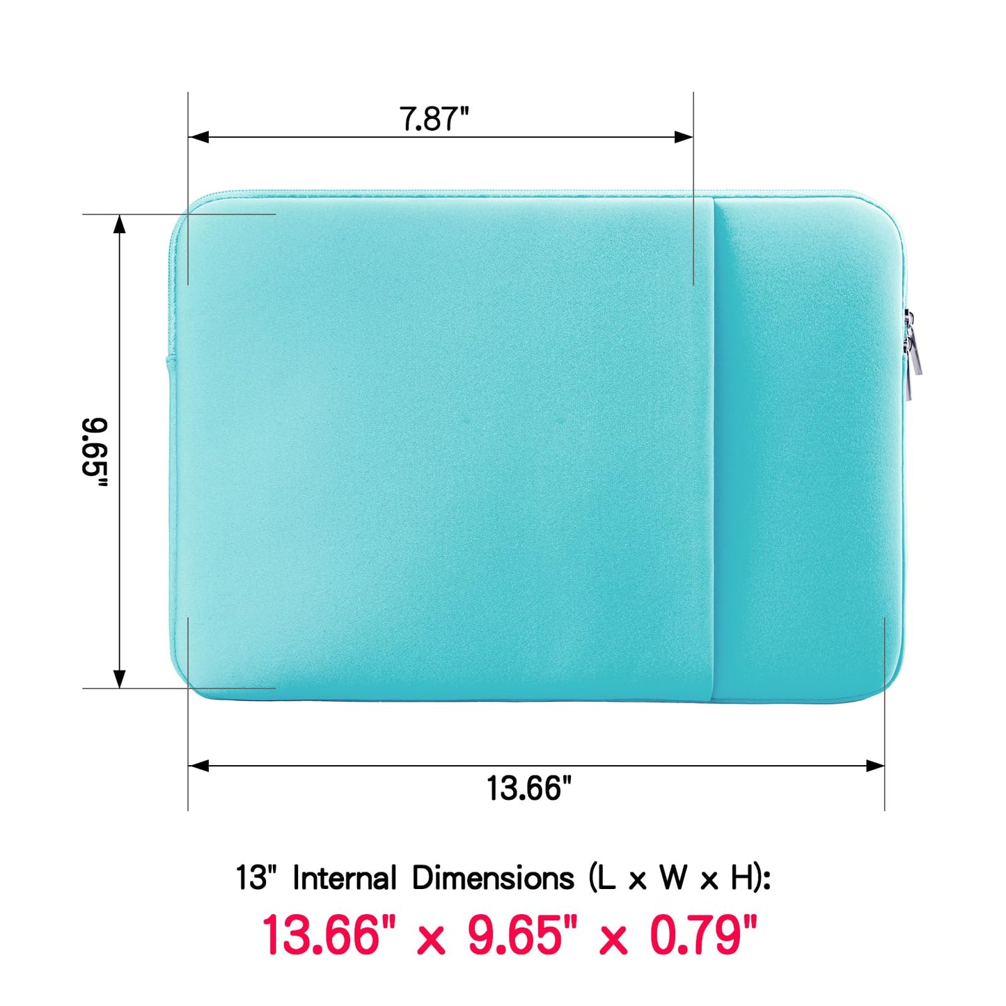 RAINYEAR 13 Inch Laptop Sleeve Compatible 13.3" MacBook Air/Pro M1 M2 M3 M4 A3240 A3113 A2681 A2337 A1932 A2179 A2338 A1706 A1708 Case Bag with Front Pocket Accessories Pouch (Red, Upgraded Version)