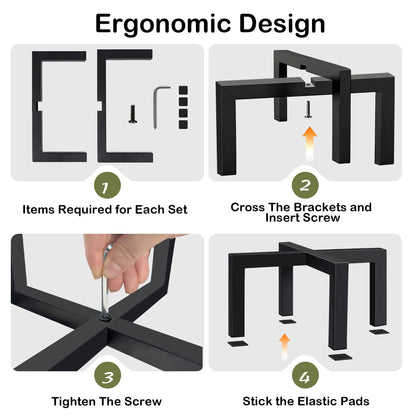 Kriico 2 Pack 12" Metal Plant Stand Indoor Outdoor, Heavy Duty Plant Stools Indoor, Mid Century Modern Planter Holders, Low Short Plant Pot Stands, Black, Fit 5"-12" Pot