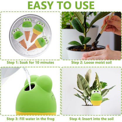 4 Pack Terracotta Self Watering Spikes, Automatic Plant Waterer Devices Continuous Moisture with Slow Release Plant Watering Globes Watering System