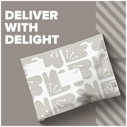 Scotch Poly Bubble Mailers, Assorted Taupe Designs, Size 5 Large, 10.5 in x 15 in, 12 Mailers