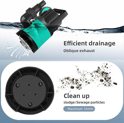 Sump Pump 2000GPH, Prostormer 1/2 HP Submersible Water Pump with Automatic Float Switch, Portable Utility Pump for Pool, Garden, Pond, Basement, Flood Drainage