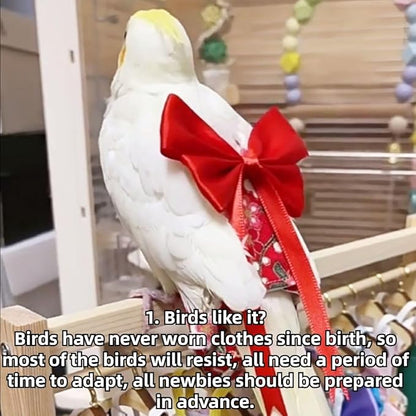 Bird Diaper Parrot Washable Diapers, Parrot Flight Suit, Reusable Nappies for Parakeet Cockatiel Mini Macaw Budgie Conure Lovebird (Black,S)