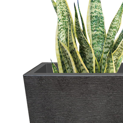 Kante 28 Inch Tall Planter Set of 2, Large Taper Planter for Outdoor Indoor Garden Patio Front Door (Black)
