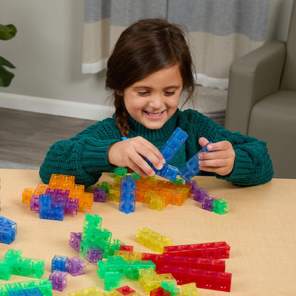 Excellerations Translucent Linking Cubes - 200 Pieces