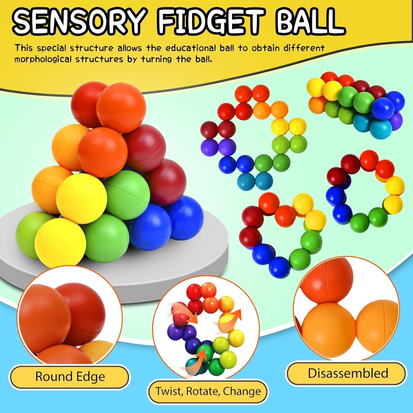 Sensory Travel Toys for Toddlers 6PC Autism Fidget Toy Pack Airplane Travel Activities Essential Busy Toy Quite Figette Classroom Prizes ADHD Autistic Easter Basket Stuffers for Kid Age 2 3 4 5 6 7 8